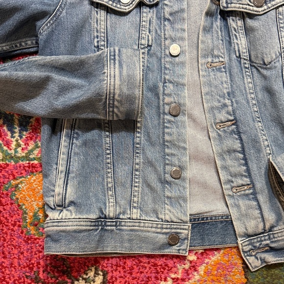 Ag Adriano Goldschmied Light Blue Denim Jacket - Picture 4 of 6